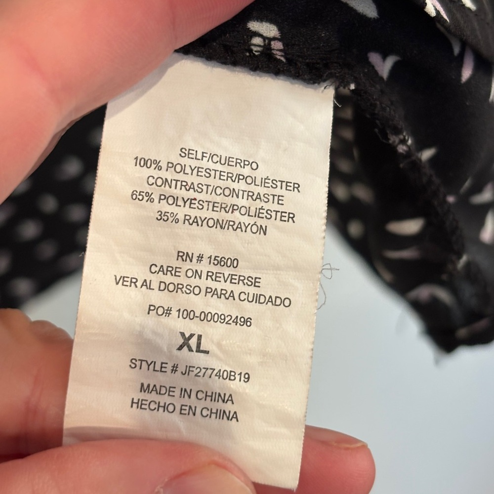 EUC! Mason & Belle Kinglake Gray and Black Mixed Material Short Sleeve Top - XL - Picture 6 of 7